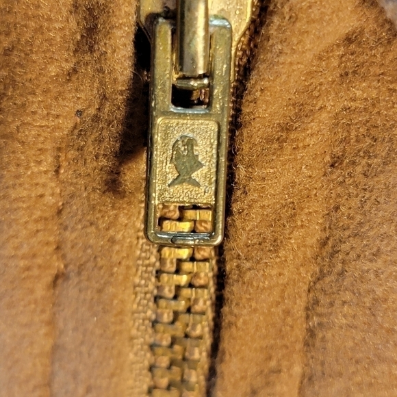 VINTAGE Daniel Laurent dress, matching zip-up blazer. Tan suede/leopard print - Picture 14 of 16